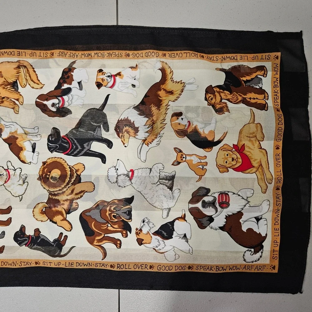 Dog Print‎ Scarf Lightweight Dog Mom Puppy 58 inch